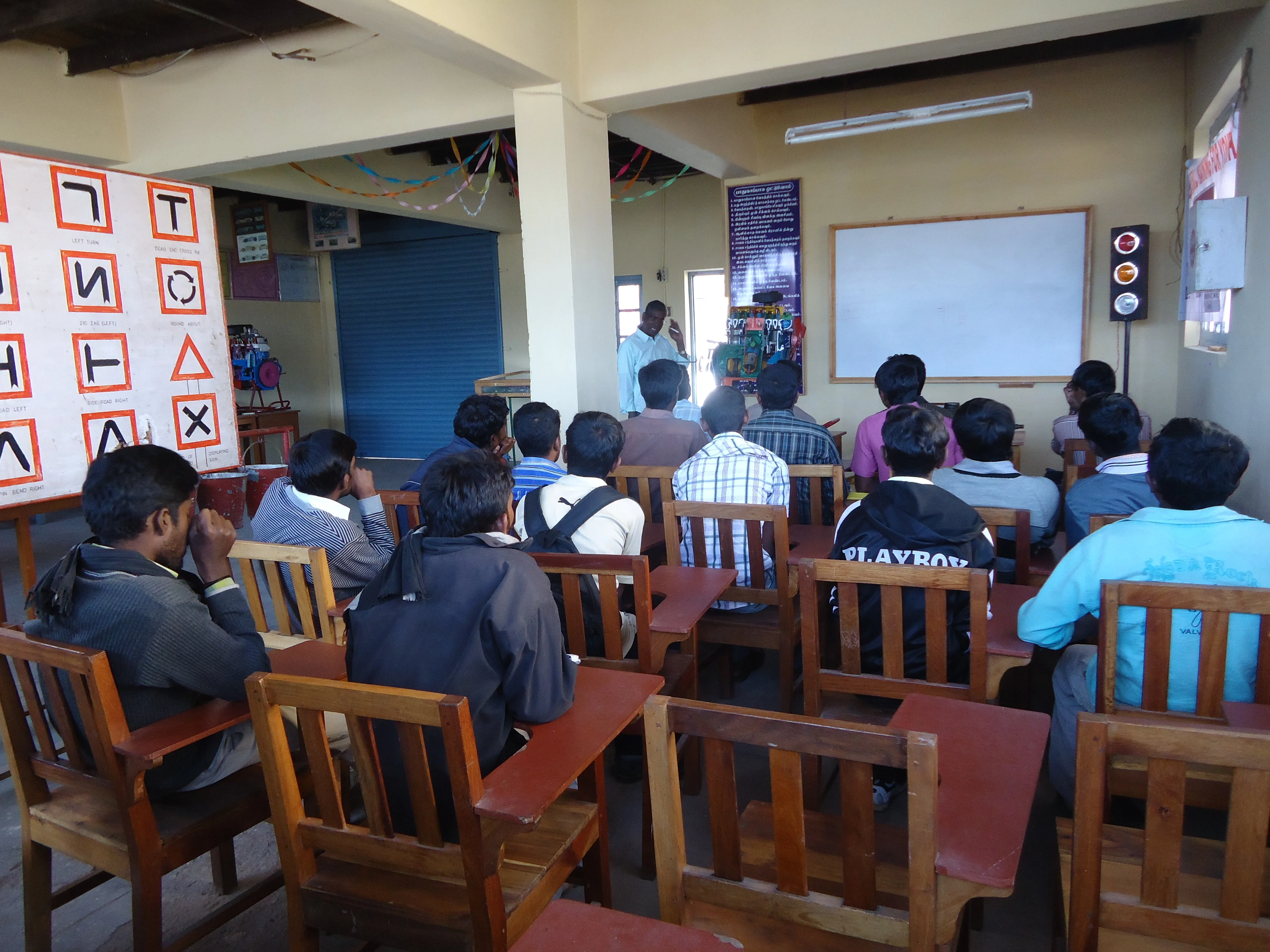 Driving theory classroom traffic signs Ooty